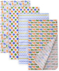 Gina Era Cotton Flannel Receiving Blankets Baby 4 Pcs, Baby Swaddle Blankets by GinaEra