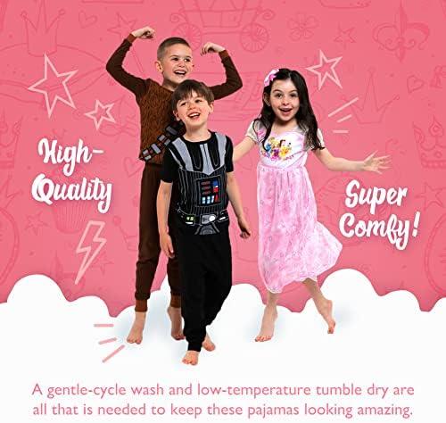 Disney Unisex Kids' 6-piece Snug-fit Cotton Matching Comfortable Pajama Set - Image 6