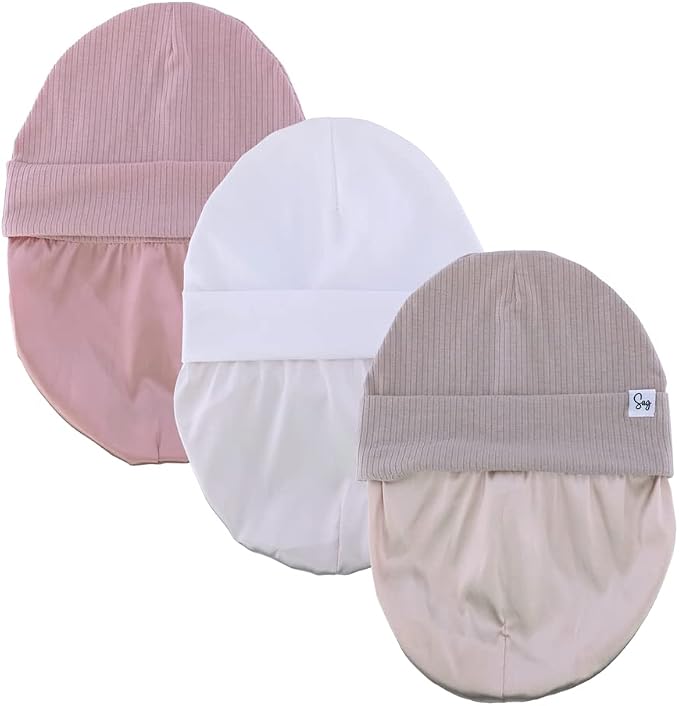 Jersey Beanie Hat for Newborn Baby Boys Girls Silky Satin Lined Hats Bonnet - Image 3
