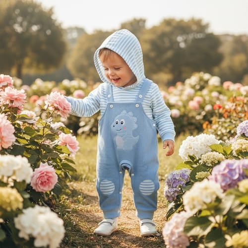 Infant Baby Boy Fall Winter Clothes Outfit Hooded Long Sweatshirt Pant Set - Image 2
