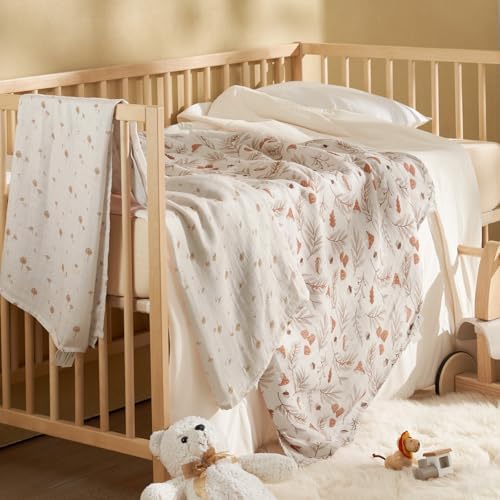 PHF Muslin Swaddle Blankets for Newborn, Large 47x 47 Inches 4 Pack Organic - Image 4