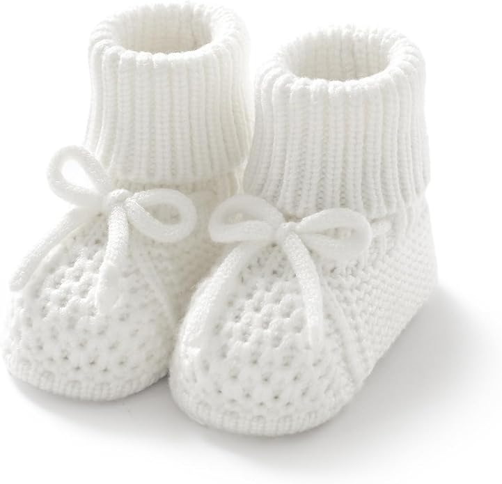 Newborn Shoes Knitted Baby Booties Infant Boys Girls First Walkers | Handmade by WuguguBabyClothes