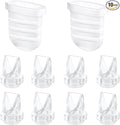 8pcs Duckbill Valves and 2pcs Silicone Diaphragms Compatible with eufy E10/S1/S1 Pro, Lansinoh Discreet Duo/NCVI S32/Nuliie S32/NICEGREEN Life S32/Zooawa S32 Breast Pump Replacement Parts,10 Packs