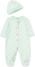 Little Me Clothes for Baby Girls 100% Cotton Scratch-Free Tag Footed One-Piece by LittleMeChildrensApparel