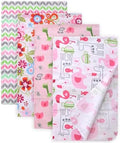 Gina Era Cotton Flannel Receiving Blankets Baby 4 Pcs, Baby Swaddle Blankets by GinaEra