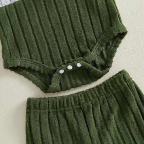 Giraropa Newborn Baby Boy Clothes Rib Knit Romper Jumpsuit Solid Sweater - Image 6