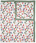 Little Unicorn Christmas Bulbs Cotton Muslin Quilt X-Large Blanket | 100% by LittleUnicorn