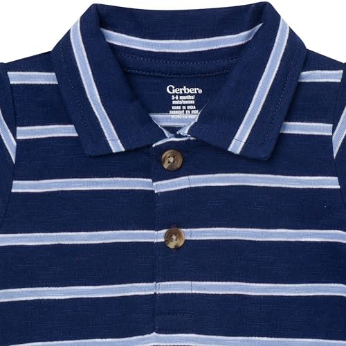 Gerber Baby Boys' Short Sleeve Polo Bodysuit - Image 2
