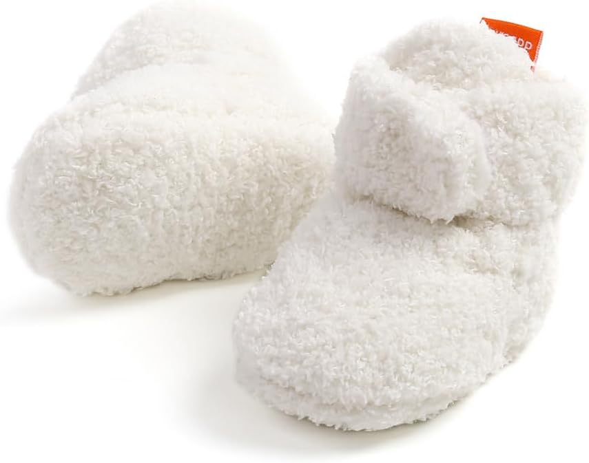 Baby Booties Cozy Fleece Slippers Soft Baby Shoes by GDSDYM