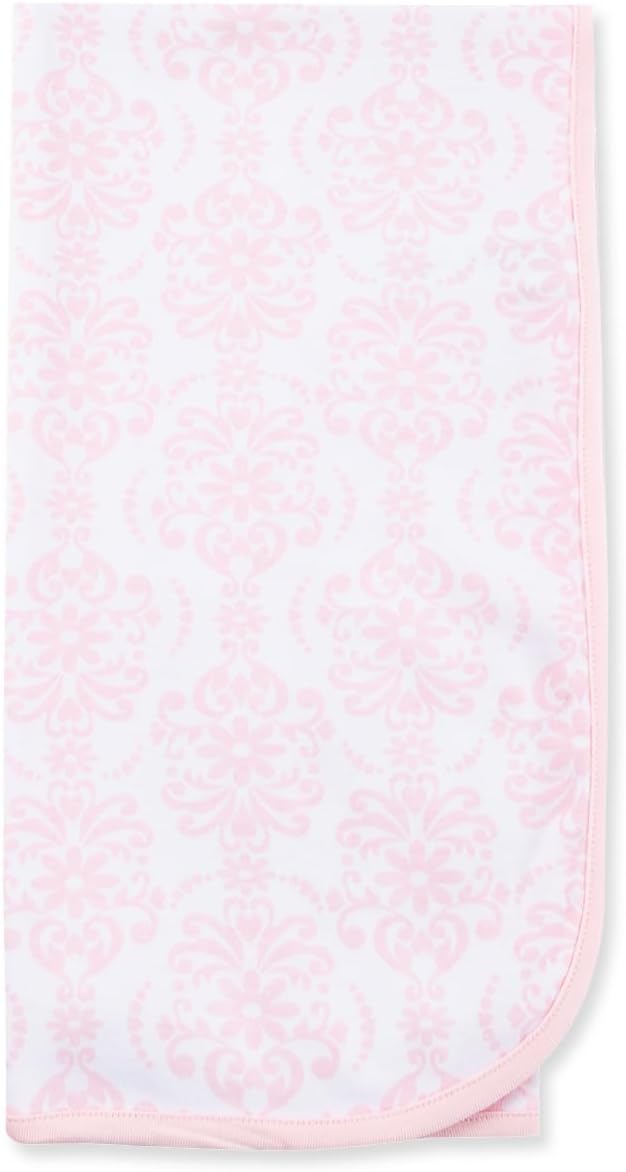 Little Me Blankets for Baby Girls' Damask Scroll Swaddling Receiving Blanket - Image 2