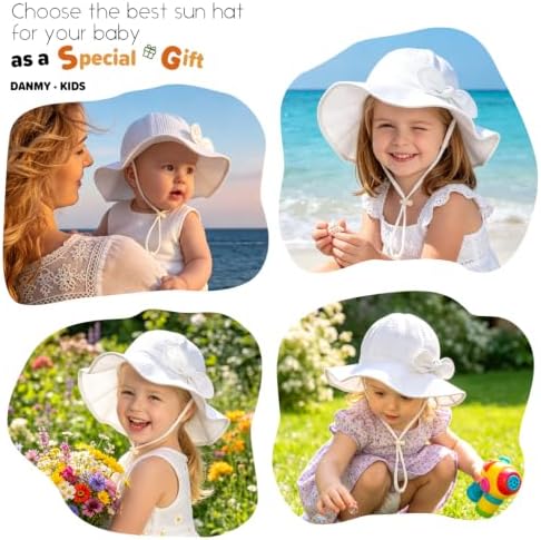 Baby Sun Hat Infant Toddler Girl Kids Sun Protection Beach Bucket Hats - Image 7