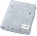 100% Luxury Organic Cotton Pointelle Knit Baby Quilt Blanket by BleuLaLa