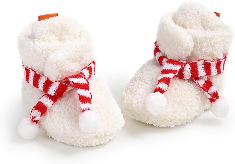 Ohwawadi Infant Baby Boys Girls Slippers Cozy Fleece Booties Soft Bottom Warm - Image 6