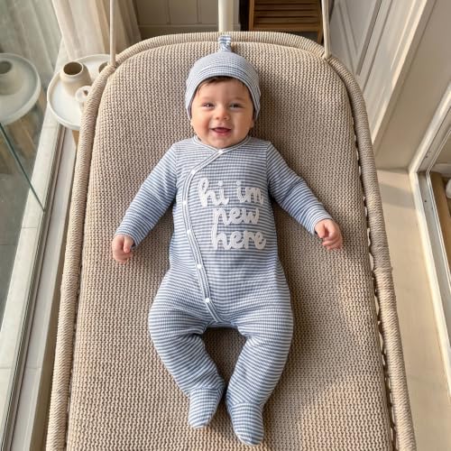 Kuriozud Newborn Baby Boy Going Home Outfit Kimono Romper - Image 2