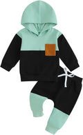Infant Baby Boy Fall Winter Clothes Outfit Hooded Long Sweatshirt Pant Set by LIOMENGZI