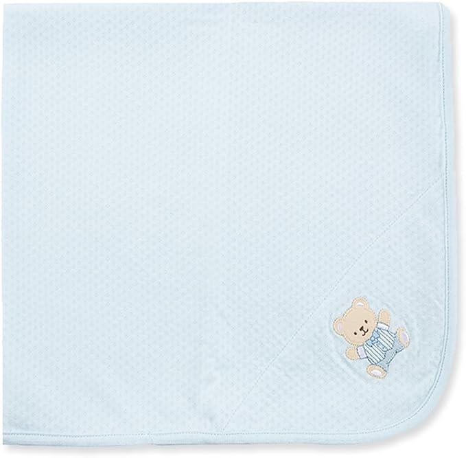 Little Me Blankets for Baby Boys' Cute Bear Swaddling Receiving Blanket - Image 4