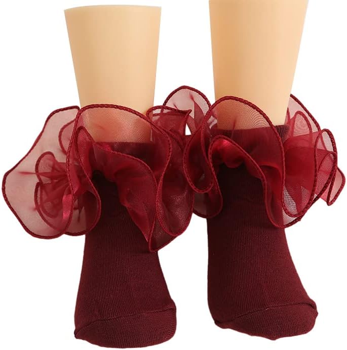 Newborn Baby-girls Socks and Bow Infant Toddler Ankle Socks - Image 2