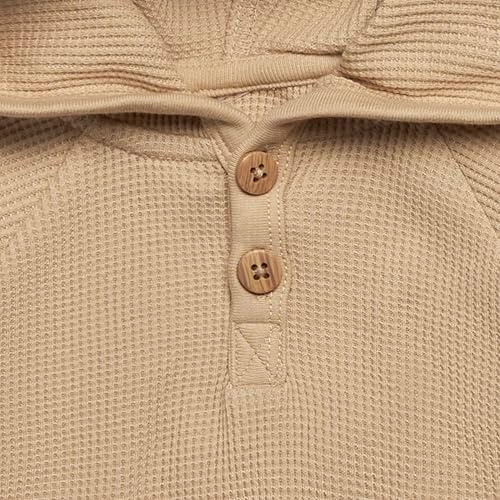Modern Moments by Gerber Baby Girls Mini-Waffle 2 Piece Hoodie and Pant Set - Image 2
