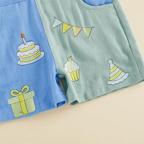 Fernvia Toddler Kids Baby Girl Boy Contrast Color Overalls Shorts Clothes - Image 5