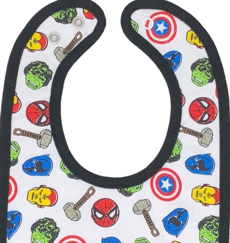 Marvel Avengers Hulk Spider Man Thor Iron Man Captain America 6 Pack Bibs One - Image 4