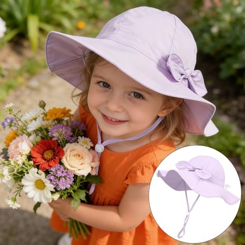 Baby Girl Sun Hat Kids Summer Beach Wide Brim Hats Toddler Bucket Hat - Image 3