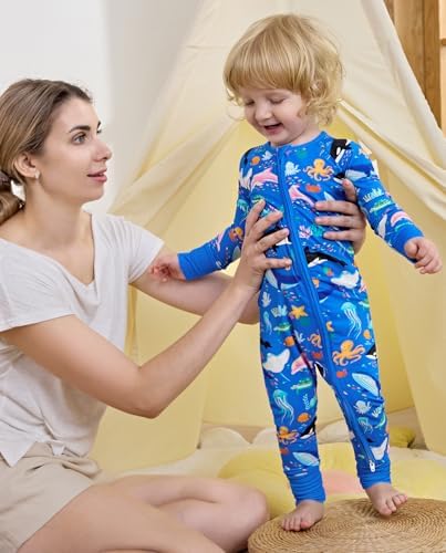 babee Reshinee Bamboo Viscose Baby Footie Pajama, Zipper Sleeper Boys Girls - Image 5