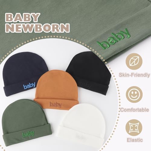 BQUBO Newborn Baby Hat Mittens Socks Set Infant Cotton Beanie Gloves Thick Warm - Image 4