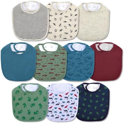 Hakochia Waterproof Baby Bibs Organic Cotton Super Soft and Absorbent by Hakochia