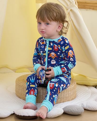 babee Reshinee Bamboo Viscose Baby Footie Pajama, Zipper Sleeper Boys Girls - Image 5