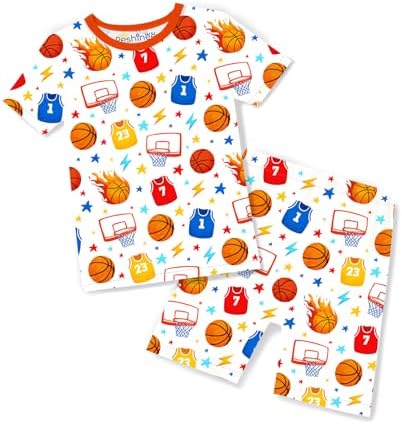 babee Reshinee Bamboo Viscose Toddler Boys Pajamas Set, Short Sleeve Kids by babeeReshinee