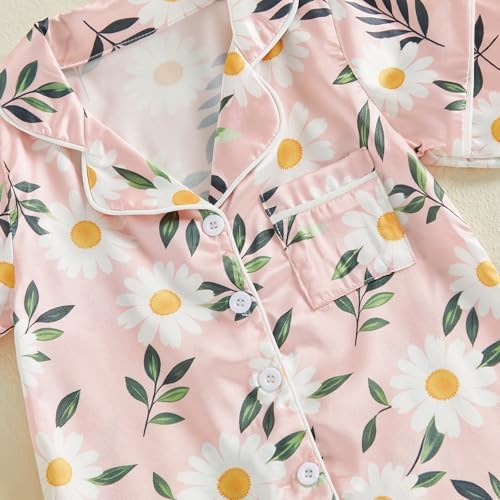 Kuriozud Baby Girl Boy Romper Pajamas Onesie Short Sleeve Button Down Pjs - Image 7