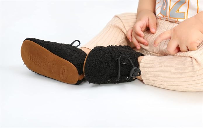 Ohwawadi Infant Baby Boys Girls Slippers Cozy Fleece Booties Soft Bottom Warm - Image 2