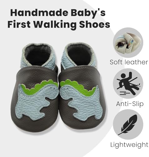YALION Baby Soft Leather Shoes Suede Sole Infant Toddler First Walking Sports - Image 3