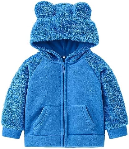 Toddler Winter Coats Baby Boys Girls Fuzzy Sherpa Fleece Jackets by YAGATA