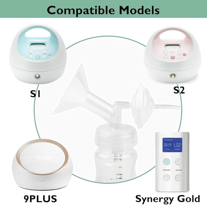 2pcs 15mm Flange Compatible with Spectra S1 S2 9 Plus Synergy Gold Ameda MYA Motif Luna Breast Pump, Replacement to Spectra Pump Parts, Breast Pump Shields 15mm Replace S1 S2 Parts