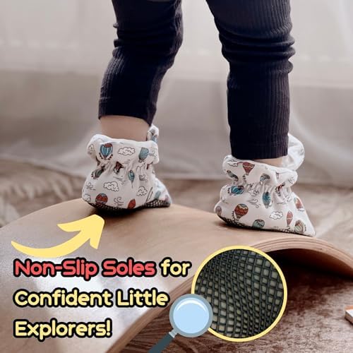 Ella Bonna Baby Booties Organic Cotton Muslin Newborn Baby Slippers Baby Boy - Image 5