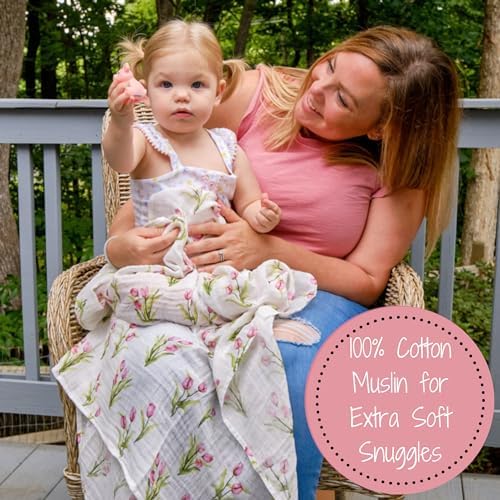 LollyBanks Muslin Swaddle Blankets 2 Pack, 100% Cotton Baby Blanket - Image 7