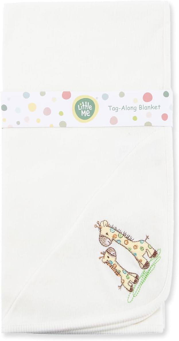 Little Me Blankets for Baby Boys' Giraffe Swaddling Receiving Blanket, 30 x 27 by LittleMeChildrensApparel