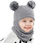 Baby Winter Hat Scarf Set, Unisex Infant Toddler Kids Hat Scarf by GZMM