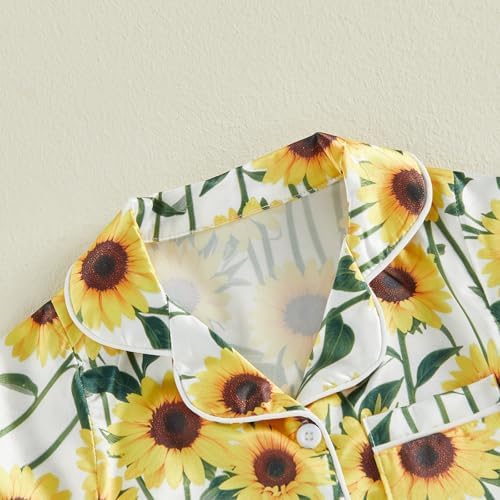 Kuriozud Baby Girl Boy Romper Pajamas Onesie Short Sleeve Button Down Pjs - Image 7