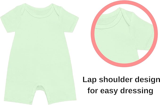 GUISBY Baby Rayon Romper Pajamas, 0-24M | Silky Soft Feel，Snap Closure，Footless - Image 2