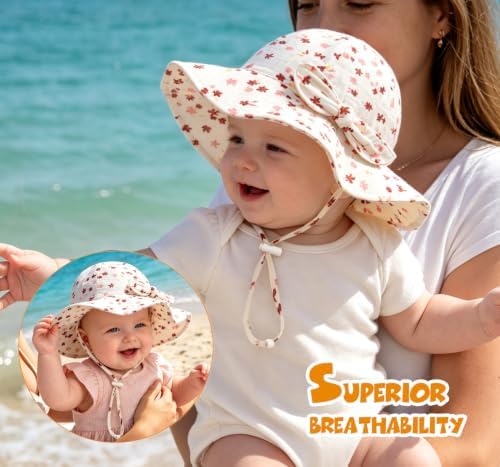 Baby Sun Hat Infant Toddler Girl Kids Sun Protection Beach Bucket Hats - Image 2