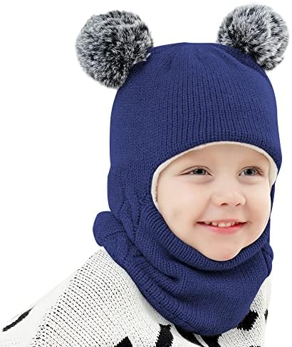 Baby Winter Hat Scarf Set, Unisex Infant Toddler Kids Hat Scarf - Image 3