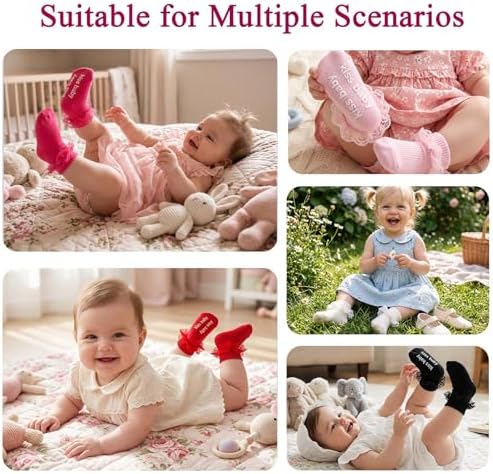 Baby Girl Ruffle Socks with Grips Lace Frilly Ankle Dress Socks - Image 5