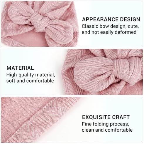 DRESHOW BQUBO Newborn Baby Bow Knot Turban Hat Hospital Hat Baby Infant Beanie - Image 5