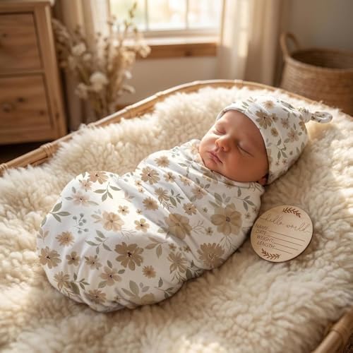 Newborn Receiving Nursery Flower Blanket Baby Swaddle Wrap - Image 5
