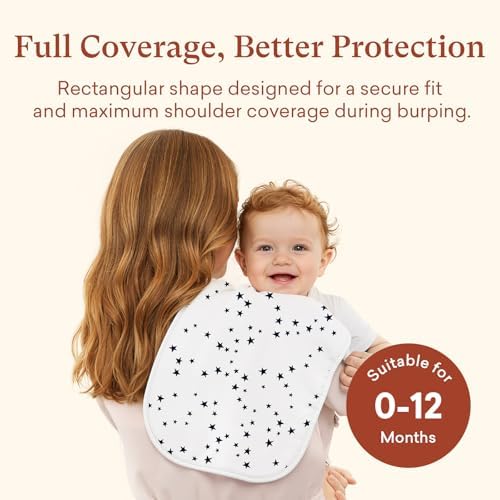 Baby Burp Cloths, Waterproof, 8 Pack, 13 x 26 Inch, Extra Large - Image 3