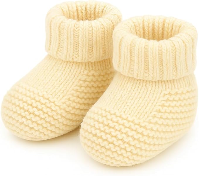Kitikate Organic Knit Baby Booties – 100% Cotton Yarn, Soft & Comfortable by KITIKATE