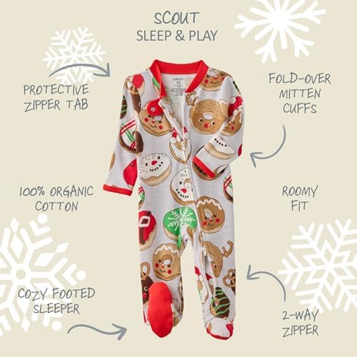 Butterblu Scout Sleep & Play 100% Organic Cotton Footed Zip Front PJs | GOTS - Image 2