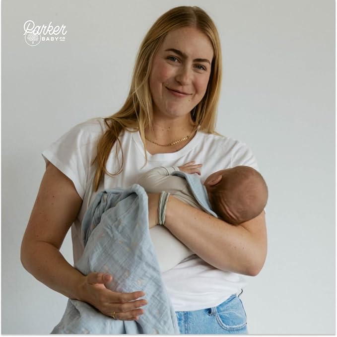 Parker Baby Co. Soft Muslin Baby Swaddle Blankets, 3 Pack - Image 6